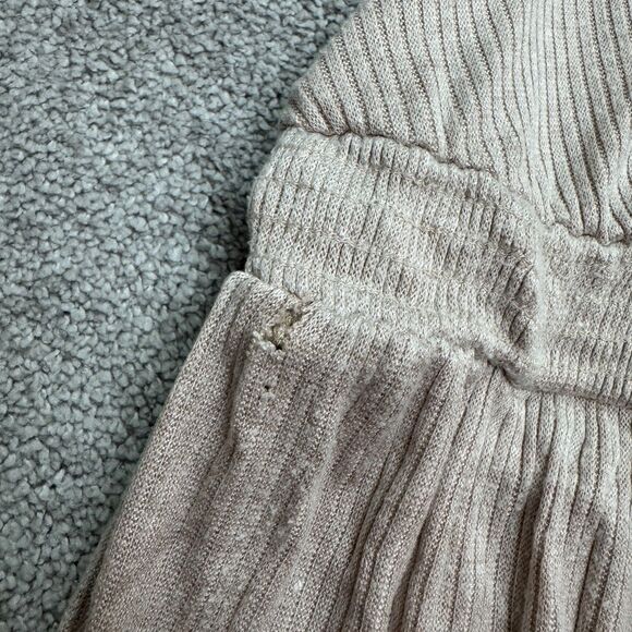 Kennedy Kened IK Ribbed Knit Wide Leg Wrap Jumpsuit Womens Small Beige Tie Strap - Picture 5 of 14